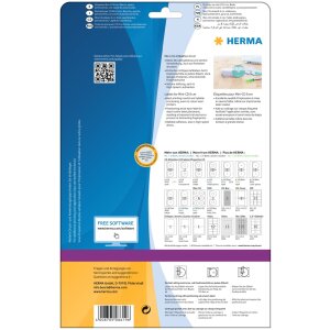 HERMA CD etikety mini A4 biely Ø 78 mm papier matný nepriehľadný 60 ks.