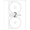 Štítky na CD maxi A4 biele Ø 116 mm papier matný nepriehľadný 20 ks.