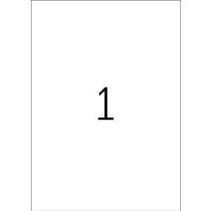 Štítky A4 vonkajšia lepiaca fólia biela 210x297 mm fólia matná 10 ks.