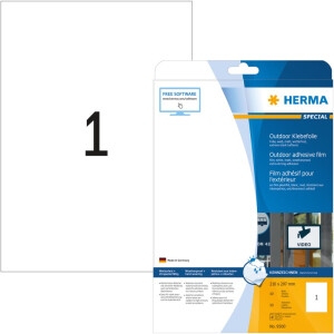 Štítky A4 vonkajšia lepiaca fólia biela 210x297 mm fólia matná 10 ks.