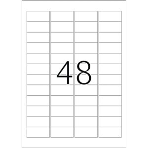 Štítky A4 vonkajšia samolepiaca fólia biela 45,7x21,2 mm fólia matná 480 ks.