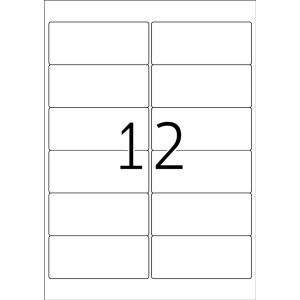 Štítky A4 vonkajšia samolepiaca fólia biela 99,1x42,3 mm fólia matná 120 ks.