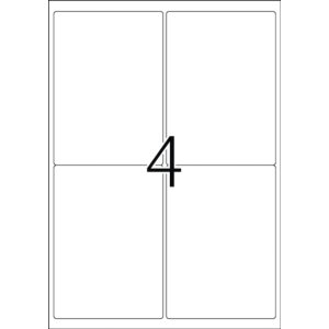 Štítky A4 vonkajšia samolepiaca fólia biela 99,1x139 mm fólia matná 40 ks.