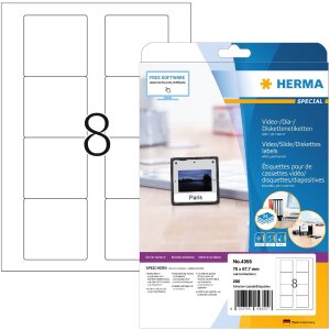 Etikety na disky biele 70x67,7 mm papier matný 200...