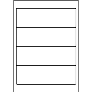 Štítky na zakladače A4 biele 192x61 mm papier matný nepriehľadný 100 ks.