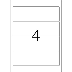 Štítky na zakladače A4 červené 192x61 mm papier matný nepriehľadný 80 ks.