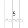 Štítky na zakladače A4 biele 38x297 mm papier matný nepriehľadný 125 ks.
