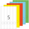 Štítky na zakladače A4 biele 38x297 mm papier matný nepriehľadný 125 ks.