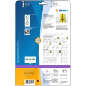 Štítky na zakladače A4 žlté 61x297 mm papier matný nepriehľadný 60 ks.