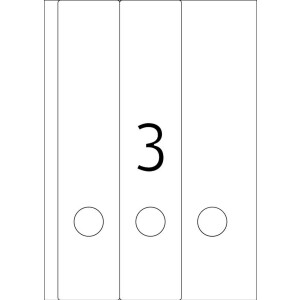 Štítky na zakladače A4 modré 61x297 mm papier matný nepriehľadný 60 ks.