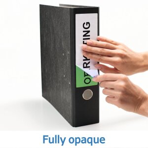 Štítky na zakladače A4 biele 192x38 mm papier matný nepriehľadný 70 ks.
