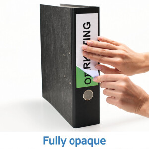 Štítky na zakladače A4 biele 192x61 mm matný papier 40 ks.