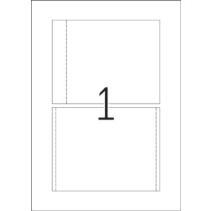 Vložka na CD do obalu A4 biela 151x118 mm lepenka...