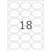 Etikety A4 biele 63,5x42,3 mm oválne Movables snímateľný papier matný 450 ks.