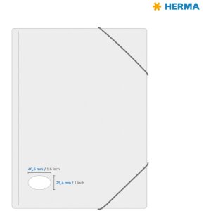 HERMA etikety A4 biela 40,6x25,4 mm oválne Pohyblivé-šúpacie papier matný 900 ks.
