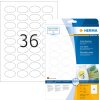 HERMA etikety A4 biela 40,6x25,4 mm oválne Pohyblivé-šúpacie papier matný 900 ks.