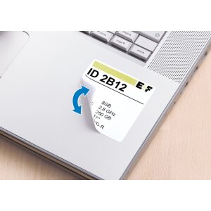 Štítky A4 biele 25,4x25,4 mm štvorcové Pohyblivé - snímateľný papier matný 1650 ks.