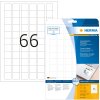 Štítky A4 biele 25,4x25,4 mm štvorcové Pohyblivé - snímateľný papier matný 1650 ks.