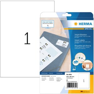 HERMA atramentové etikety A4 biela 210x297 mm...