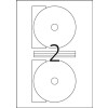 Atramentové etikety na CD A4 biele Ø 116 mm papier matný 50 ks.