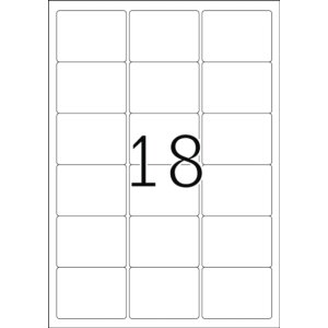 Štítky A4 biele 63,5x46,6 mm...