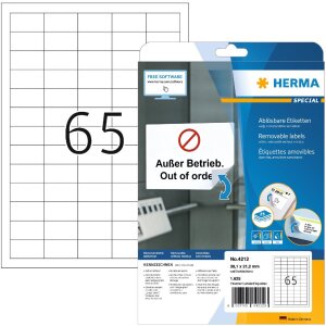 Štítky A4 biele 38,1x21,2 mm...