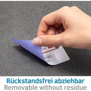 Štítky A4 biele 38,1x21,2 mm Pohyblivý snímateľný papier matný 1625 ks.