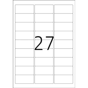 Štítky A4 biele 63,5x29,6 mm...