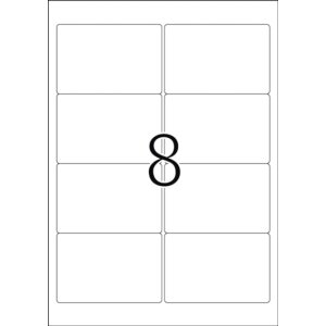 Etikety A4 biela 96x63,5 mm Pohyblivý...
