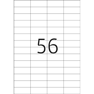 Štítky A4 biele 52,5x21,2 mm...