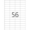 Štítky A4 biele 52,5x21,2 mm Pohyblivý snímateľný papier matný 1400 ks.