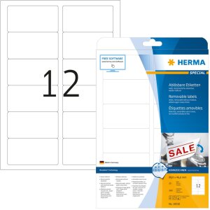 Etikety A4 biela 88,9x46,6 mm Pohyblivý...
