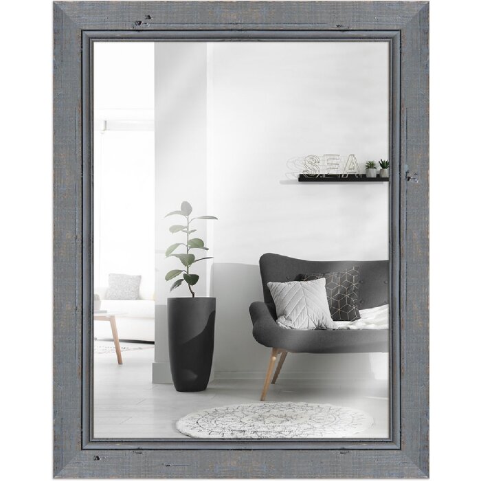 MendeFrames Wandspiegel H660 Shabby-Chic 40x60 cm grau
