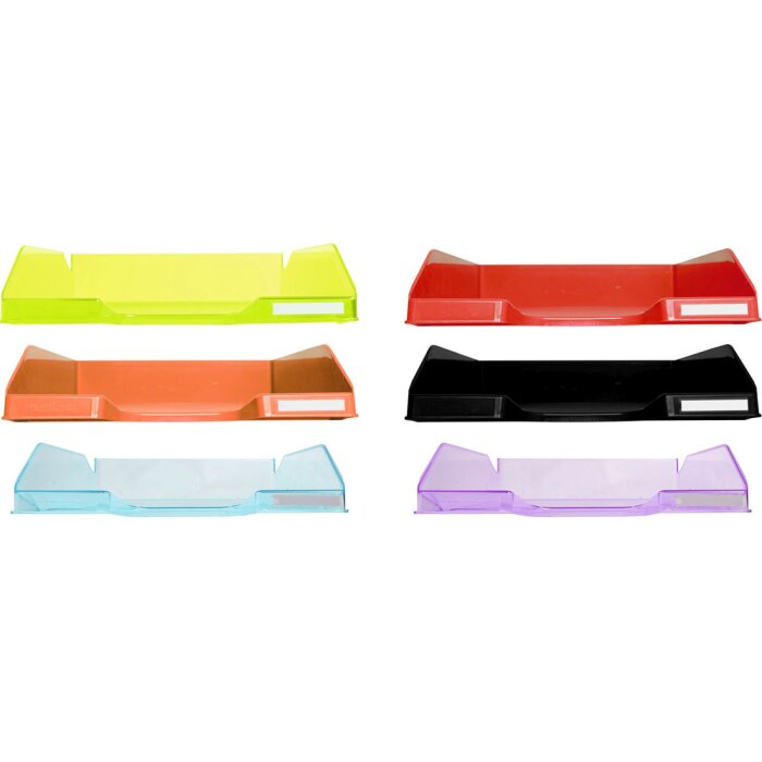 Exacompta Briefablage Combo A4 Classic stapelbar mit Beschriftungsfeld 34,7x25,5