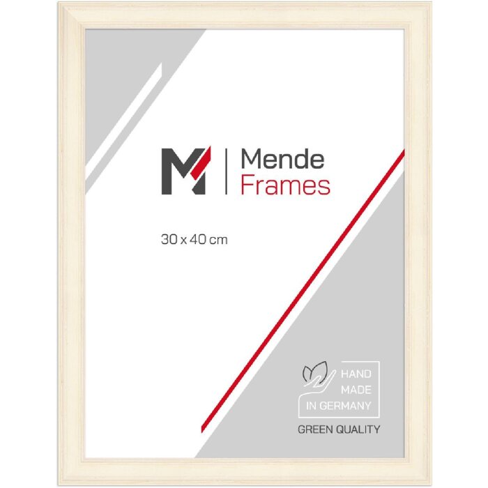 MendeFrames H470 Landhaus Bilderrahmen Weiß 10x13 cm Antireflexglas