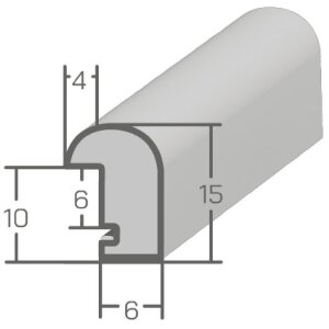 MendeFrames Holzrahmen H003 Eiche 20x40 cm
