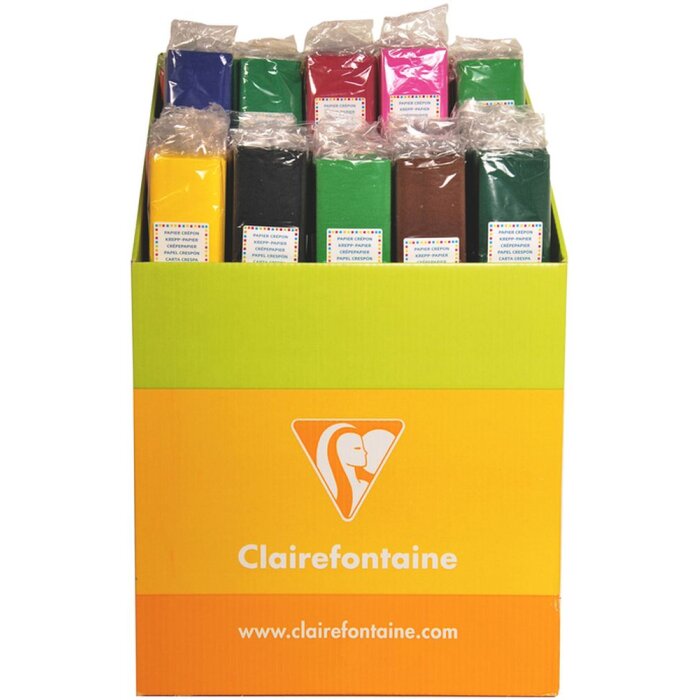 Krepový papier Clairefontaine 2,50 x 0,50 m 40 g 1 list jednotlivo balený