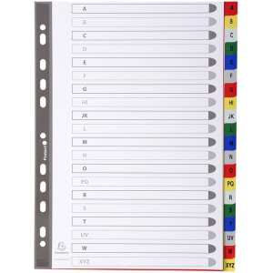 Exacompta Register PP farbig mit Alphabetaufdruck DIN A4...