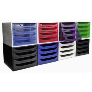 Zásuvkový box ECOBOX so 4 zásuvkami - čierny