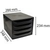Zásuvkový box ECOBOX so 4 zásuvkami - čierny