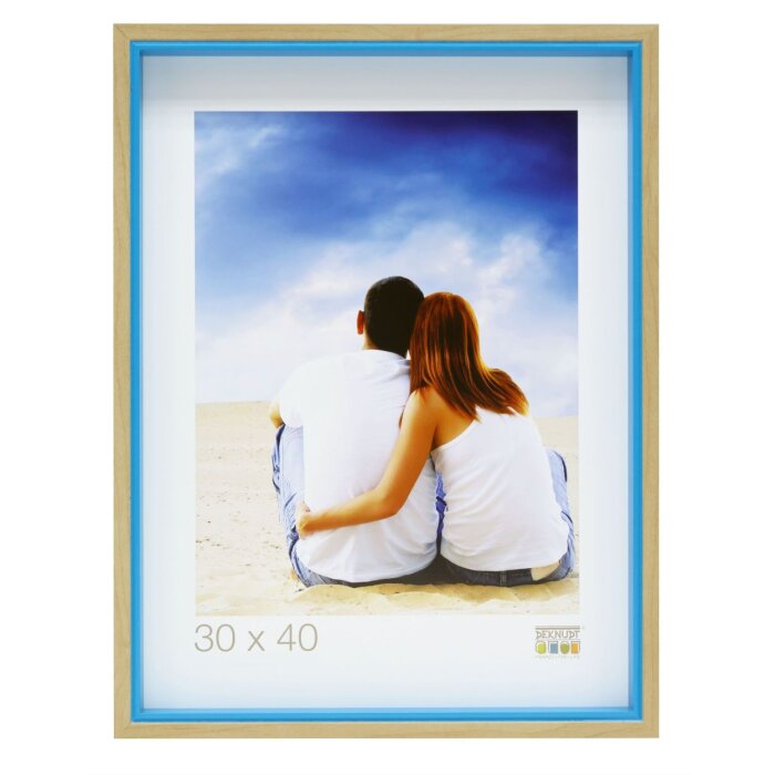Deknudt drevený rám S40BH modrý 30x40 cm