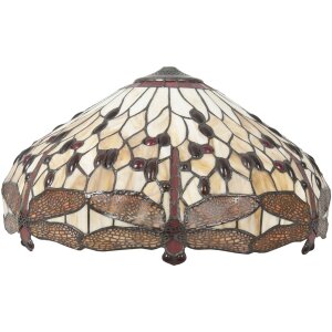 Sklenené tienidlo LumiLamp Tiffany Dragonfly 49x28 cm