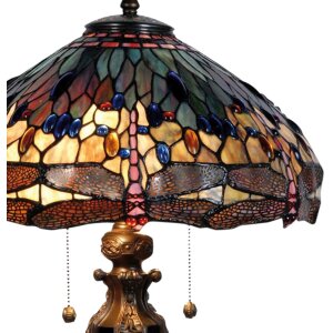 Stolová lampa Tiffany Ø 42x64 cm zelenej farby