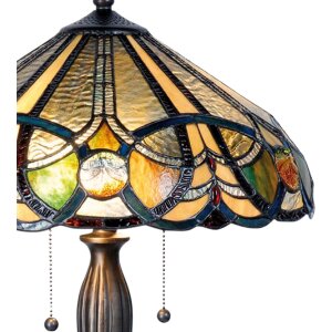 Stolová lampa Tiffany Ø 41x61 cm hnedej farby