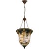 LumiLamp 5LL-5307 Závesné svietidlo Tiffany Ø 41x126 cm Béžové hnedé kovové sklo