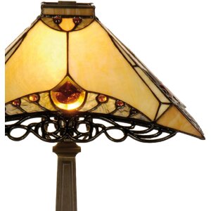 Stolná lampa Tiffany Ø 50x49 cm prírodná farebná