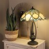 LumiLamp stolná lampa Tiffany stolná lampa Ø 40x60 cm modrá farebná