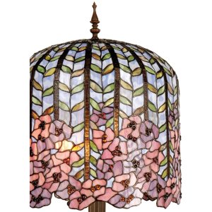 Stolová lampa Tiffany Ø 40x84 cm ružová farebná