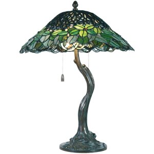 Stolná lampa Tiffany Ø 47x58 cm zelená farebná