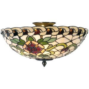 Stropné svietidlo Tiffany Ø 40x23 cm čierne